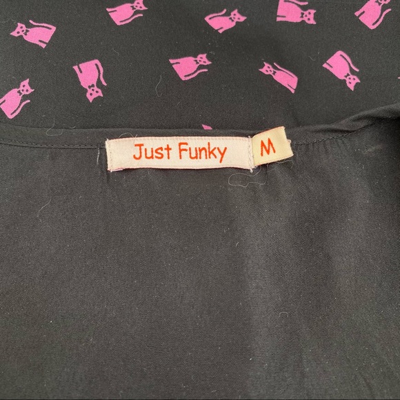 Cat Dress dark blue & bright pink with pockets! - Picture 5 of 7